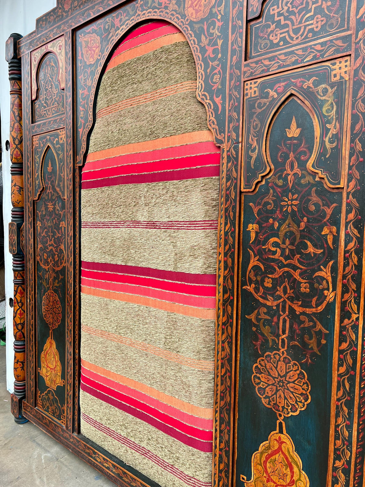 Hand-Painted Moroccan Headboard Bed | Sabra Moorish Artwork Painting