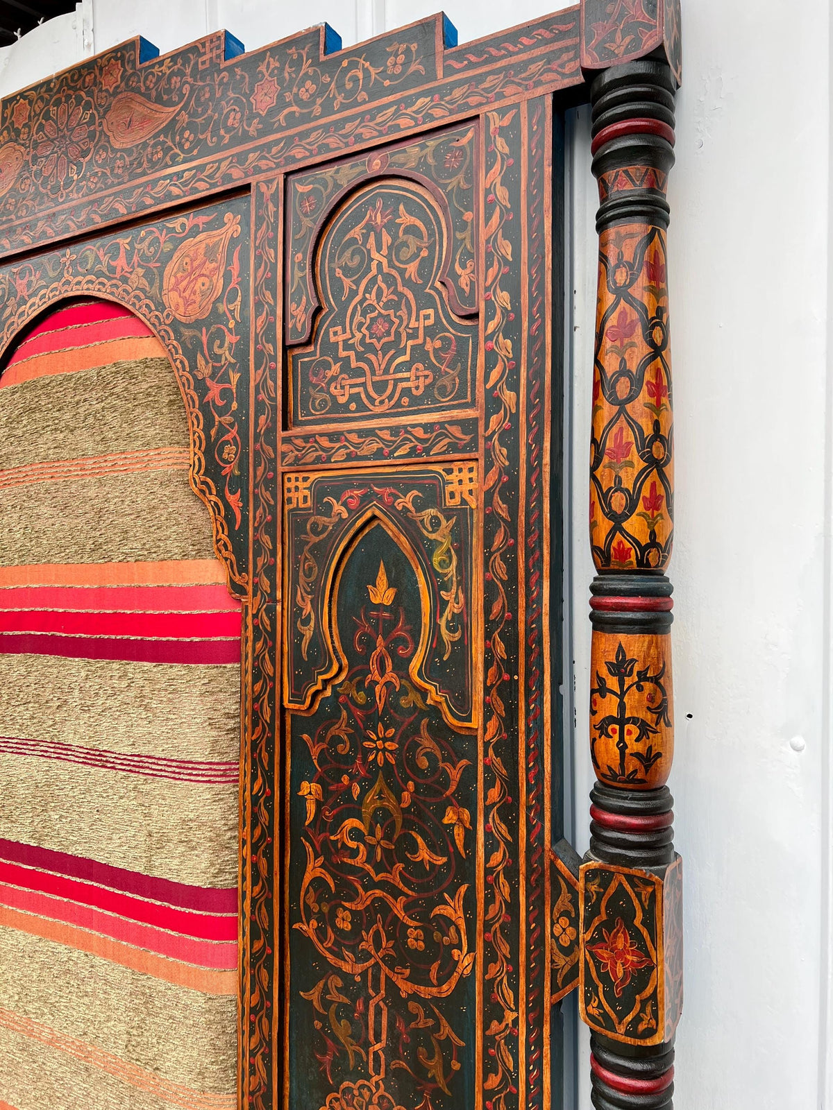 Hand-Painted Moroccan Headboard Bed | Sabra Moorish Artwork Painting