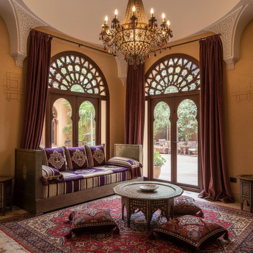 Moroccan Daybed Sofa: Handmade Silver Metal Bench with cushions