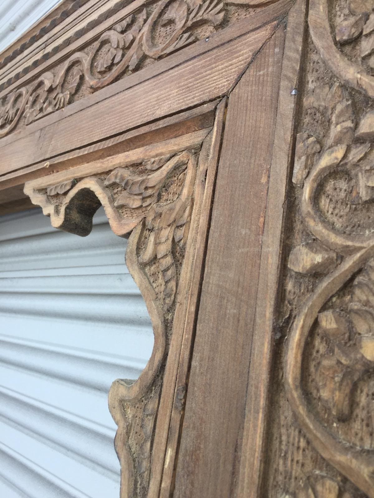 Large hand carved door frame: Moroccan wall art