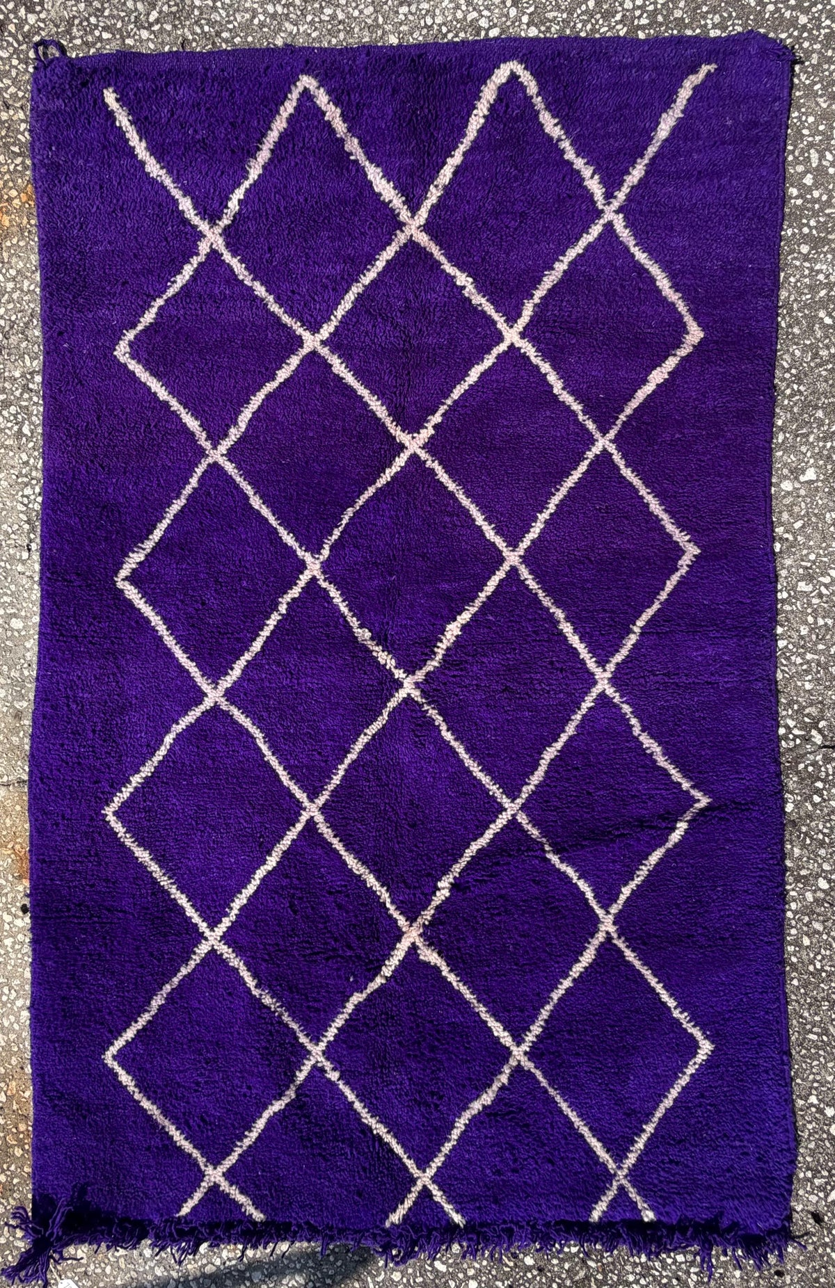 Handwoven Berber Rug Moroccan blue Carpet 77”x48”