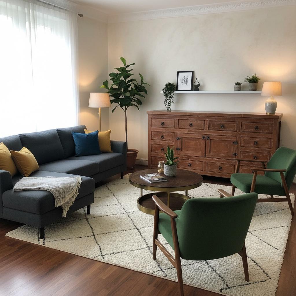 Eclectic handmade stitched moroccan leather cabinet with drawers: unique furniture decor