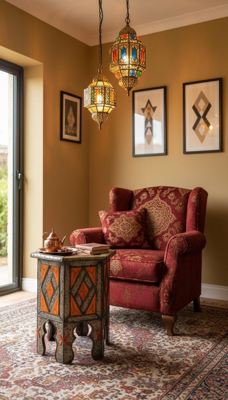 Antique unique Bone Inlay side Table: Handmade coffee table
