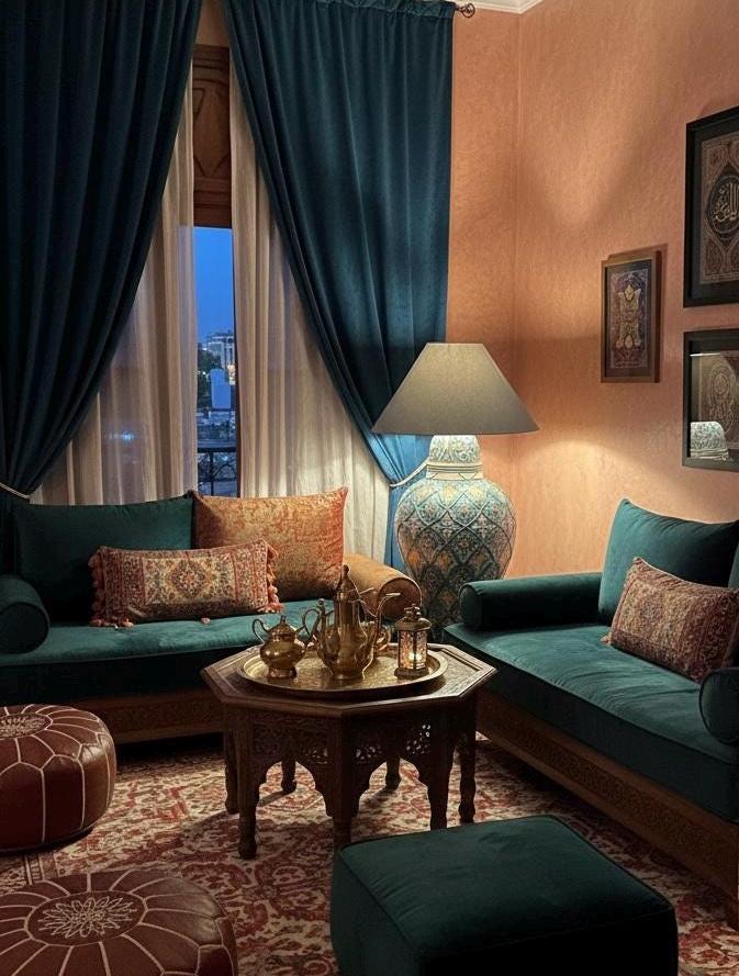 Antique marrakesh pottery vase floor lamp: Moroccan home decor lighting