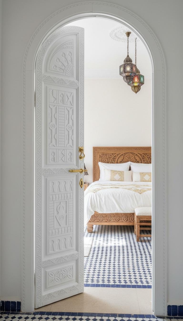 Custom Moroccan arch door panel: Moorish Design