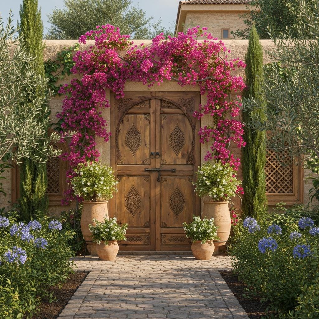 Handcrafted Moorish Carved Double exterior Door: Moroccan Interior wooden door Panels