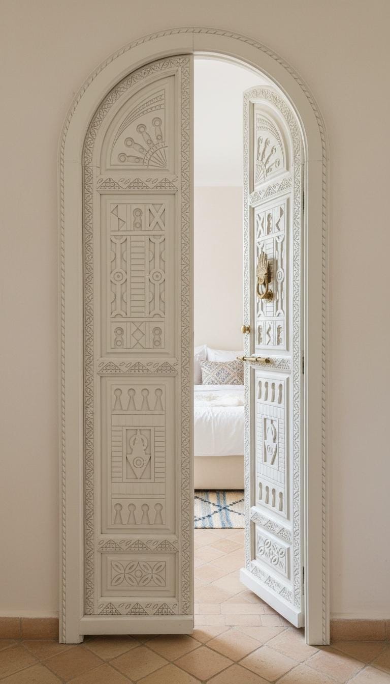 Custom Moroccan arch door panel: Moorish Design