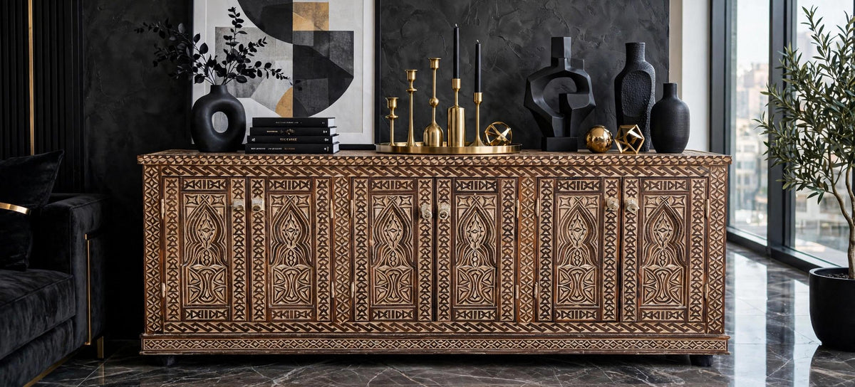 Moroccan Cabinet, Ethnic African tv cabinet: Home decor