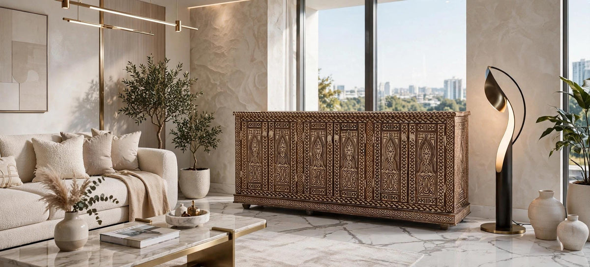 Moroccan Cabinet, Ethnic African tv cabinet: Home decor