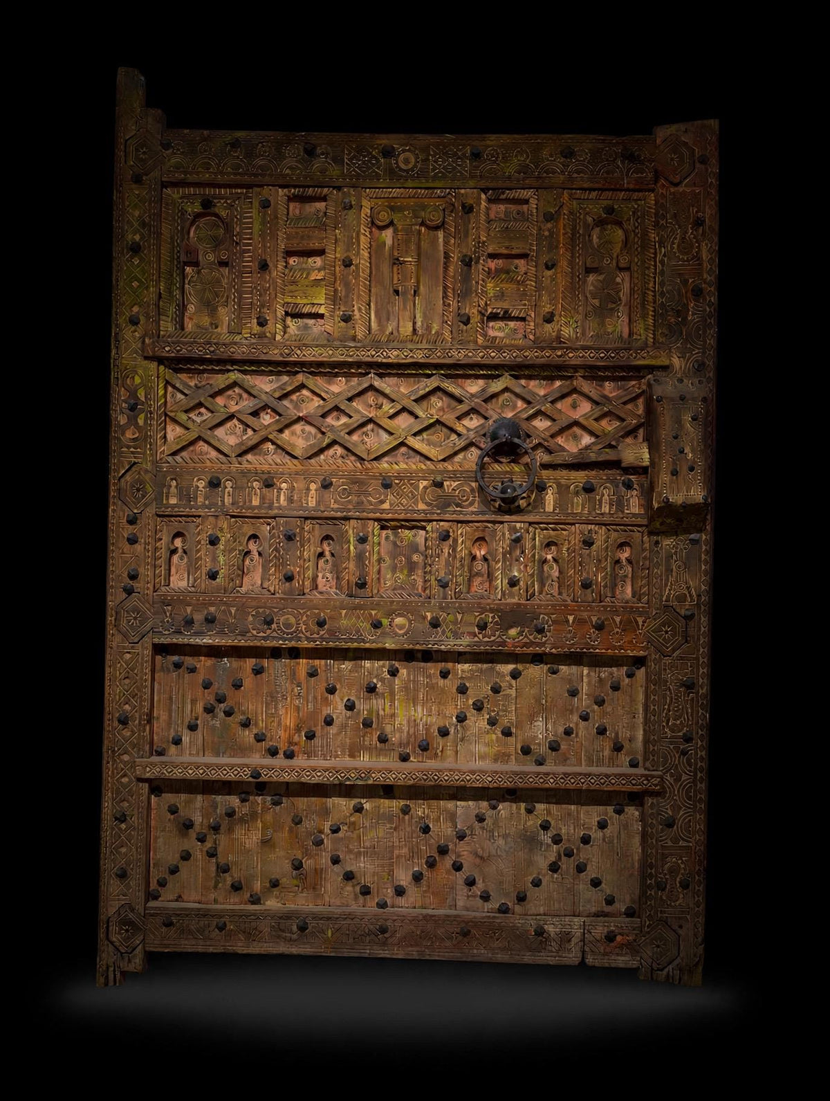 Wall art Decor 19th-century carved wooden Berber door panel a statement piece