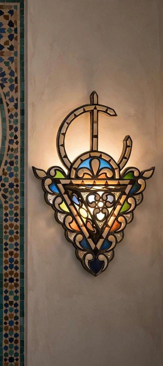 Two Antique Fibula Berber craftsmanship, geometric inlay with intricate chased metalwork. Statement piece