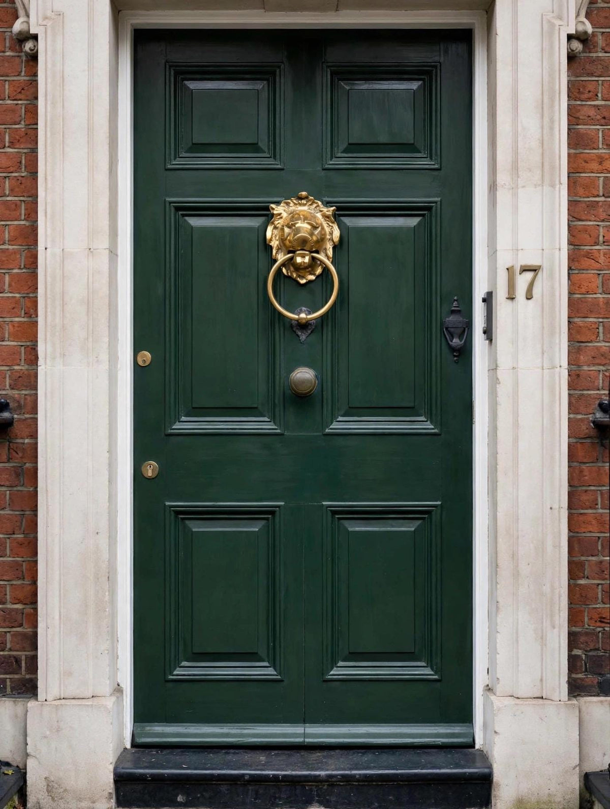 Handmade Moroccan brass lion door knocker