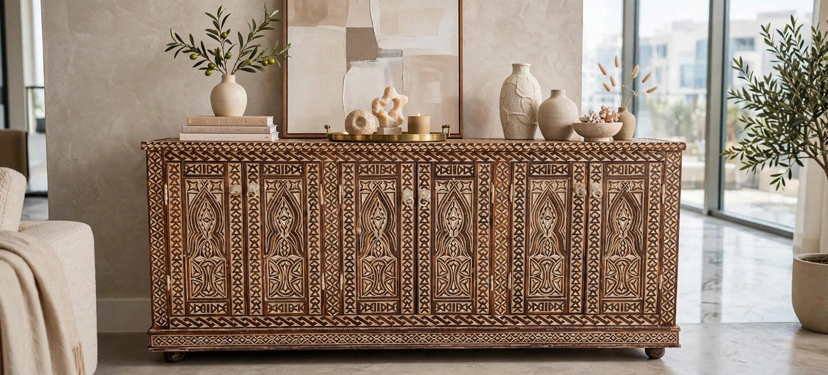 Moroccan Cabinet, Ethnic African tv cabinet: Home decor