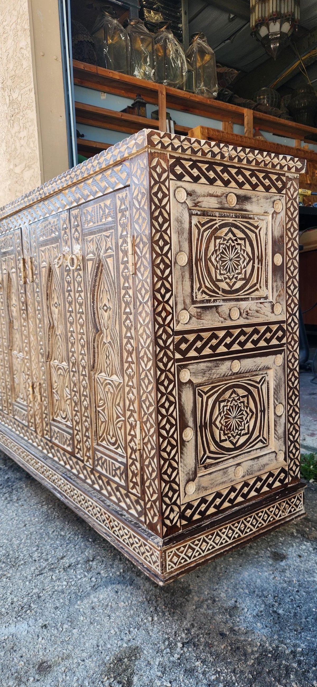 Moroccan Cabinet, Ethnic African tv cabinet: Home decor