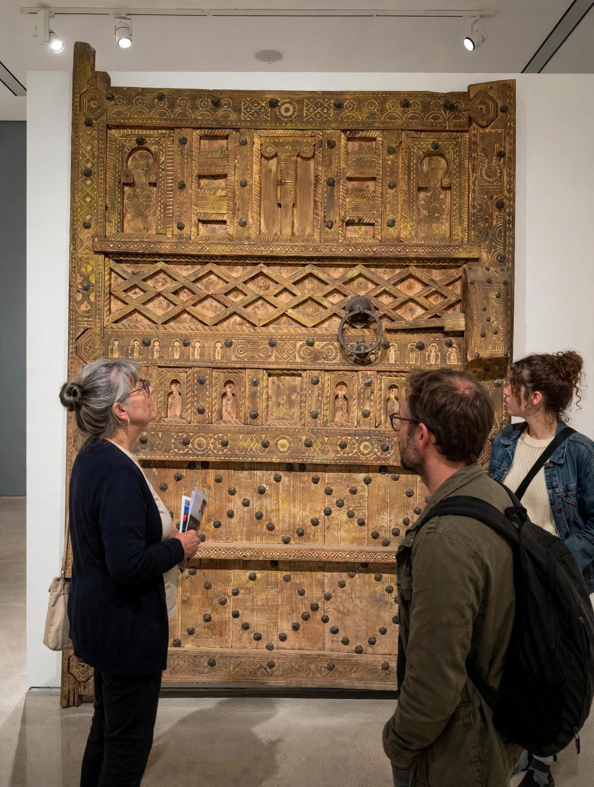 Wall art Decor 19th-century carved wooden Berber door panel a statement piece