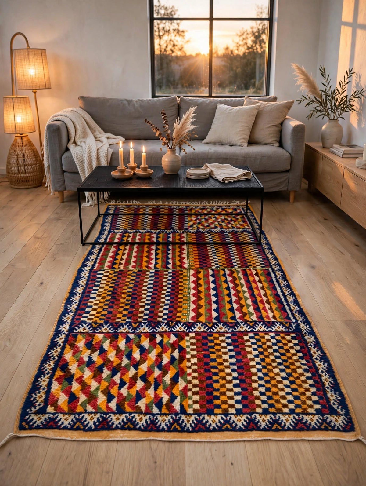 Vintage Handwoven Taznakht Berber Rug, 79x40