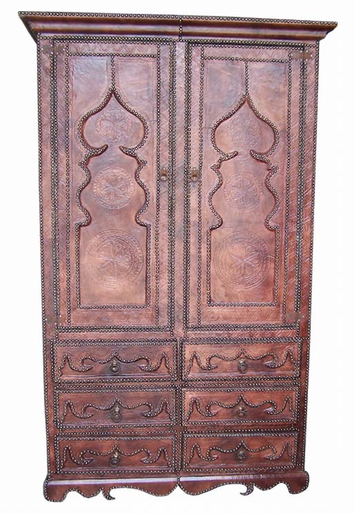 Leather armoire