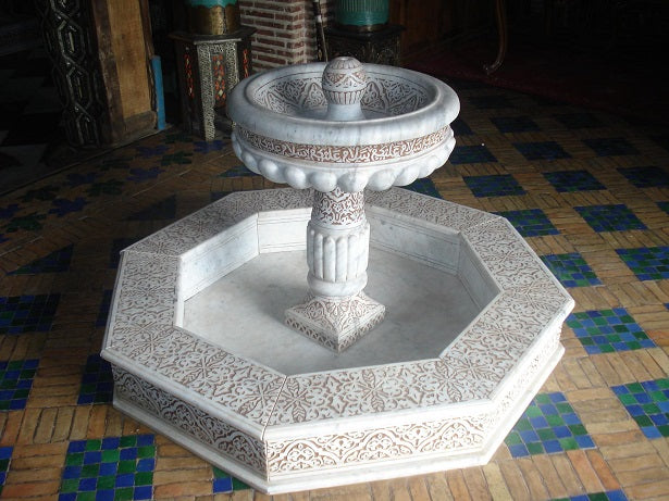 Marble floor fountain