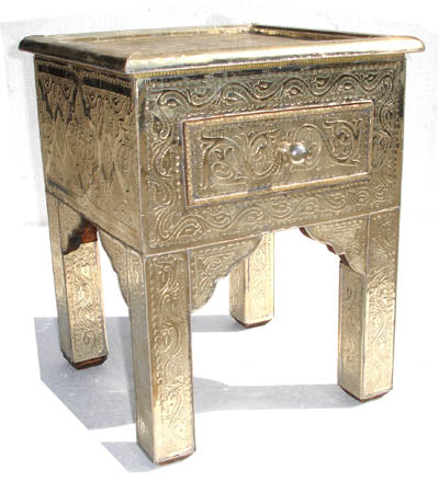 Fez silver nightstand