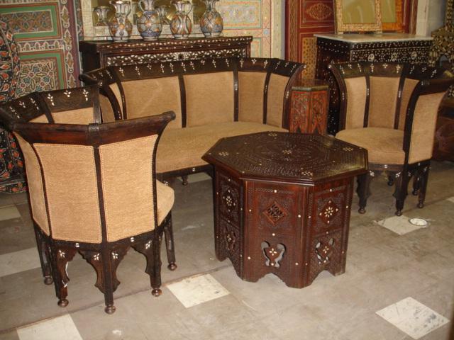 Inlay mother of pearl living room set