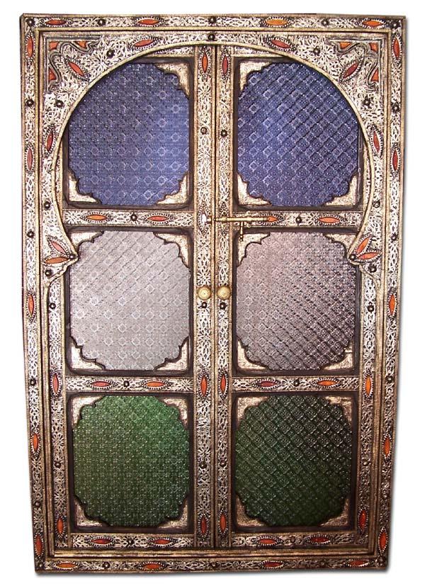 Camel bone and stain glass window