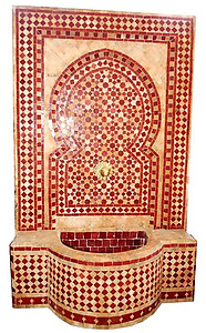 Moorish tile fountain