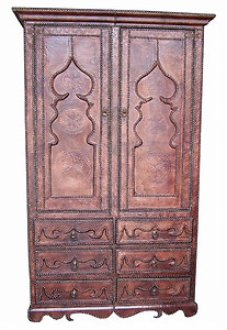 Leather armoire