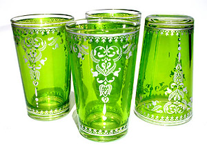 Green HennaTea glass