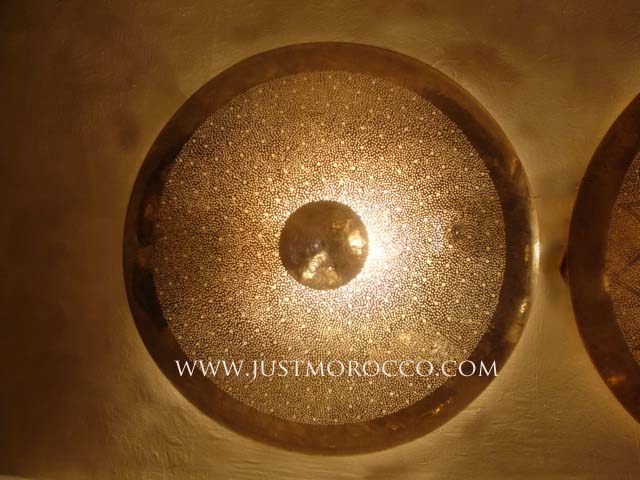 Moroccan large brass sconce