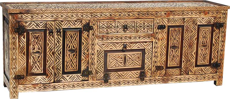 African tv cabinet