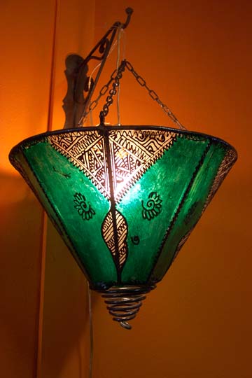 Cone henna lamp Green