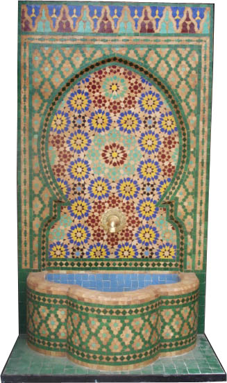 casablanca mosaic fountain