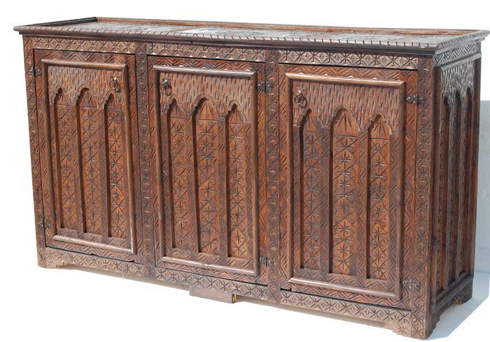 Moroccan carved cabinet