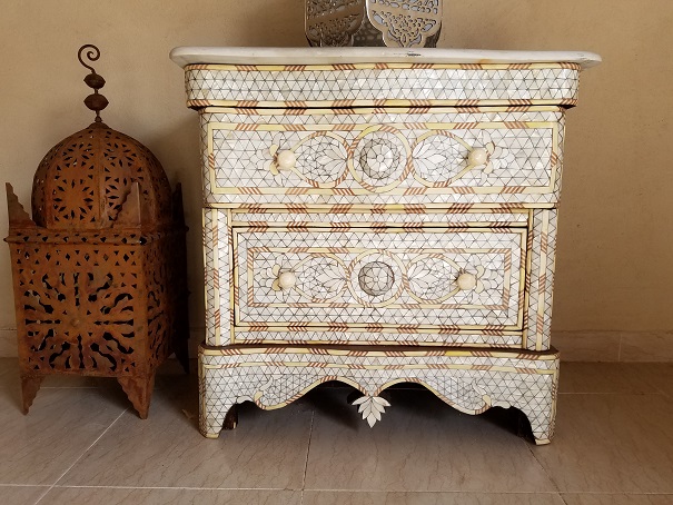 Syrian mother of pearl nightstand