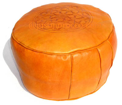 Moroccan orange pouf