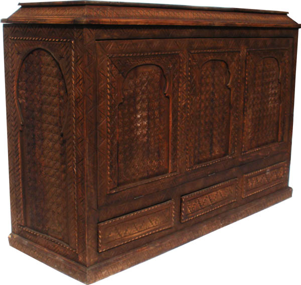 Moroccan carved chest