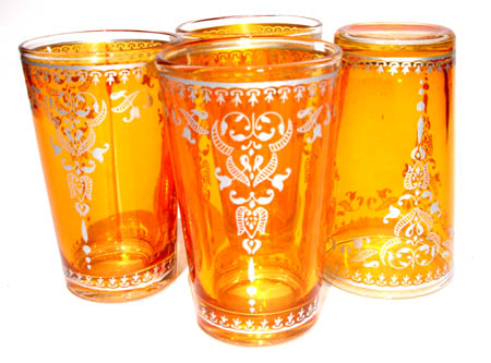 Orange tea glass